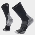 Smartwool Targeted Cushion Hike Crew sock displayed with cushioned areas and reinforced heel for hiking comfort and durability.