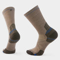 Smartwool Targeted Cushion Hike Crew sock with cushioning and arch support, shown in a close-up view highlighting the fabric and design details.