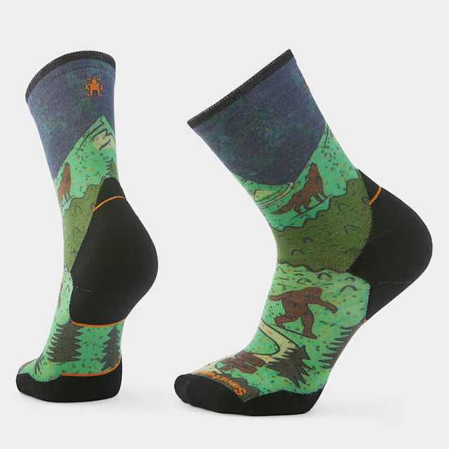 Smartwool Targeted Cushion Trail Run Crew sock showing cushioned heel and arch support for running comfort.
