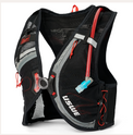 USWE Rush 8L bike hydration vest with adjustable straps, front storage pockets, and hydration bladder for mountain biking.