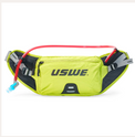 USWE Zulo 2 hydration waist pack with adjustable straps and water bottle holder, designed for outdoor activities and running.