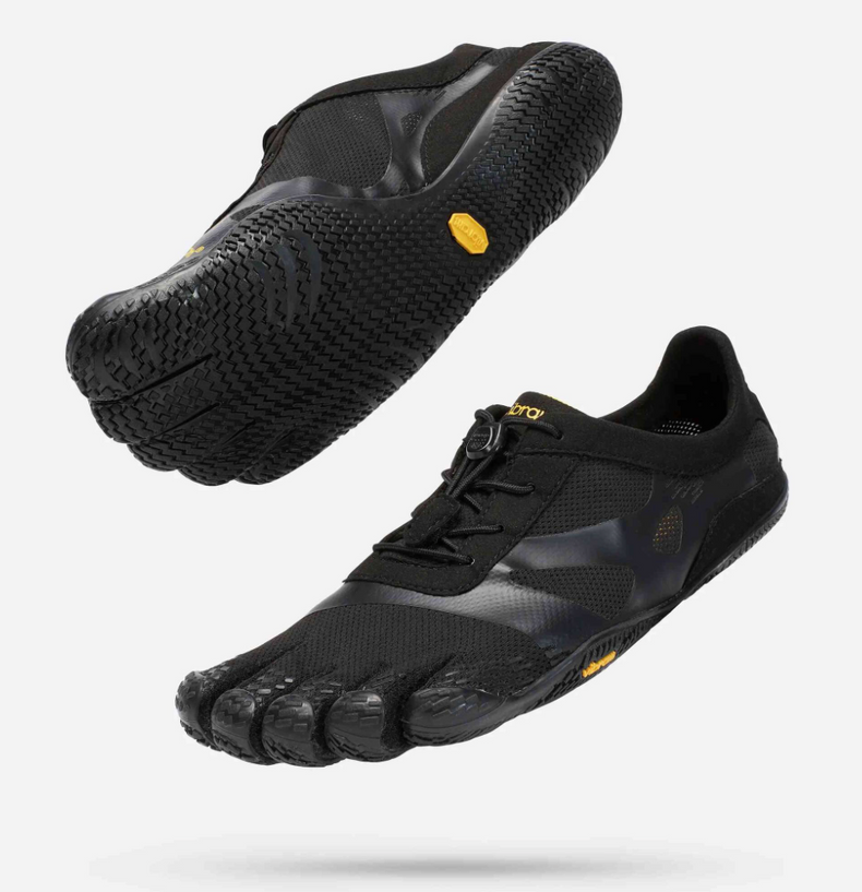 Vibram FiveFingers Women's KSO Evo shoes, lightweight barefoot running shoes with flexible design and individual toe pockets.