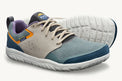 Lems Primal Zen suede shoes in unisex sizing, side view showing tan suede material and casual slip-on design.