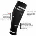 CEP The Run Compression Calf Sleeves 4.0 - Men - Black - Two Rivers Treads