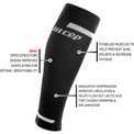CEP The Run Compression Calf Sleeves 4.0 - Men - Black - Two Rivers Treads