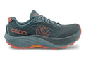 Topo Athletic Pursuit 3 women's running shoes in slate and clay color, featuring breathable mesh uppers and cushioned soles.