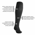 Black CEP Allday Tall Compression Socks for women, MEDI INC accessories, shown on a model's legs with a focus on the knee-high design.