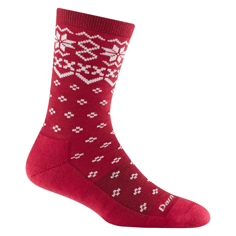 Darn Tough Shetland Crew Lightweight Lifestyle Sock - Women's - Cranberry - Two Rivers Treads