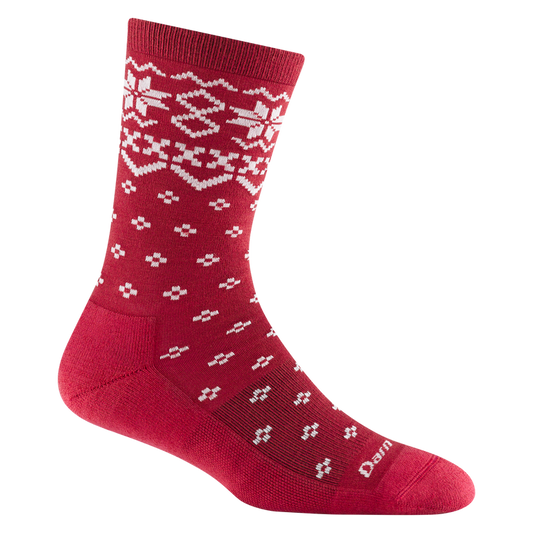 Darn Tough Shetland Crew Lightweight Lifestyle Sock - Women's - Cranberry - Two Rivers Treads