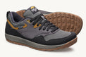 Lems Trail Blazer unisex shoes with gray and black design, showing side view and laced upper for outdoor walking comfort.