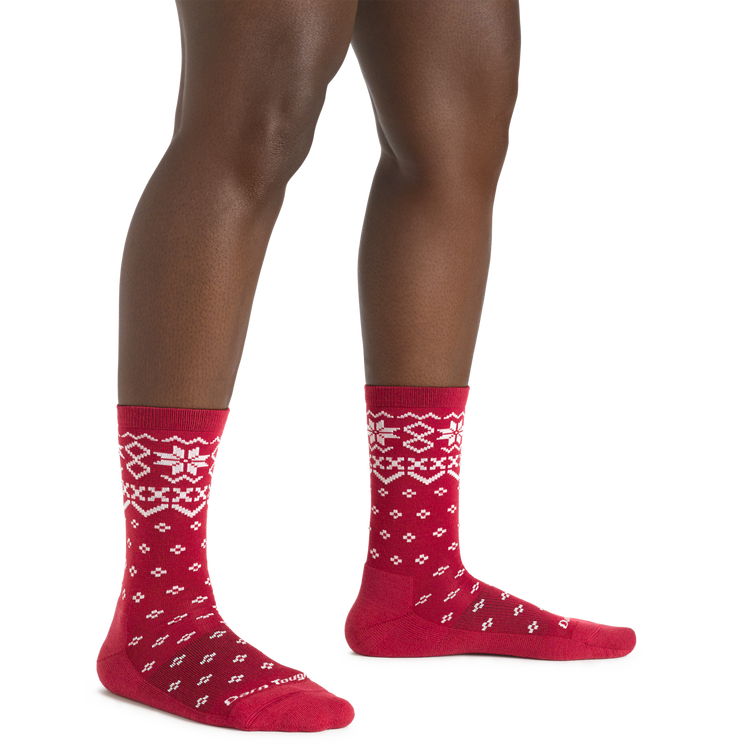 Darn Tough Shetland Crew Lightweight Lifestyle Sock - Women's - Cranberry - Two Rivers Treads