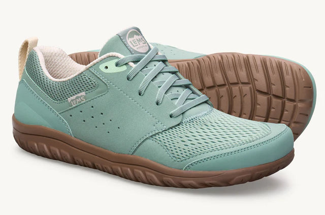 Lems Primal Zen unisex shoes in mint color, side view showing breathable upper and flexible sole for comfortable walking.