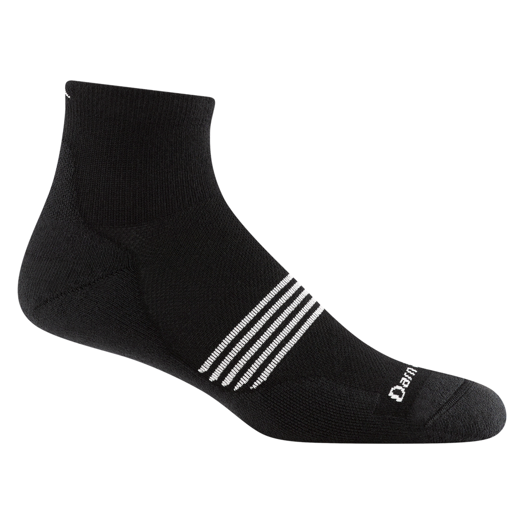 Darn Tough Element Quarter Lightweight Running Sock - Unisex - Black