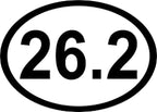 Two Rivers Treads 26.2 run sticker, athletic accessory with black and white design, suitable for biking or running gear.