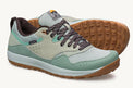 Lems Trail Blazer unisex shoes in spearmint color, showcasing the side view with breathable fabric and sturdy sole.