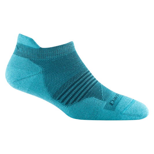 Darn Tough -  Lightweight Running Sock  No show tab- Cyan - Two Rivers Treads