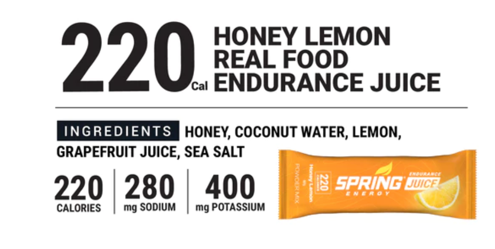 Spring Energy Hydration Endurance Juice - Honey Lemon