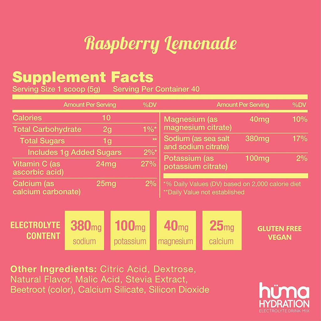 Huma Hydration Jar - Raspberry Lemonade